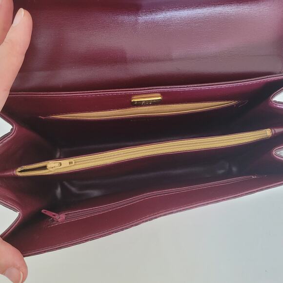 Givenchy Snake Leather Shoulder Bag Clutch Purse Envelope Logo Medium Vintage - Picture 6 of 14